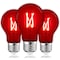 Luxrite A19 LED Edison Red Light Bulbs 4.5W 60W Equivalent Clear Glass E26 Base, 3PK LR21720-3PK - alternate 1